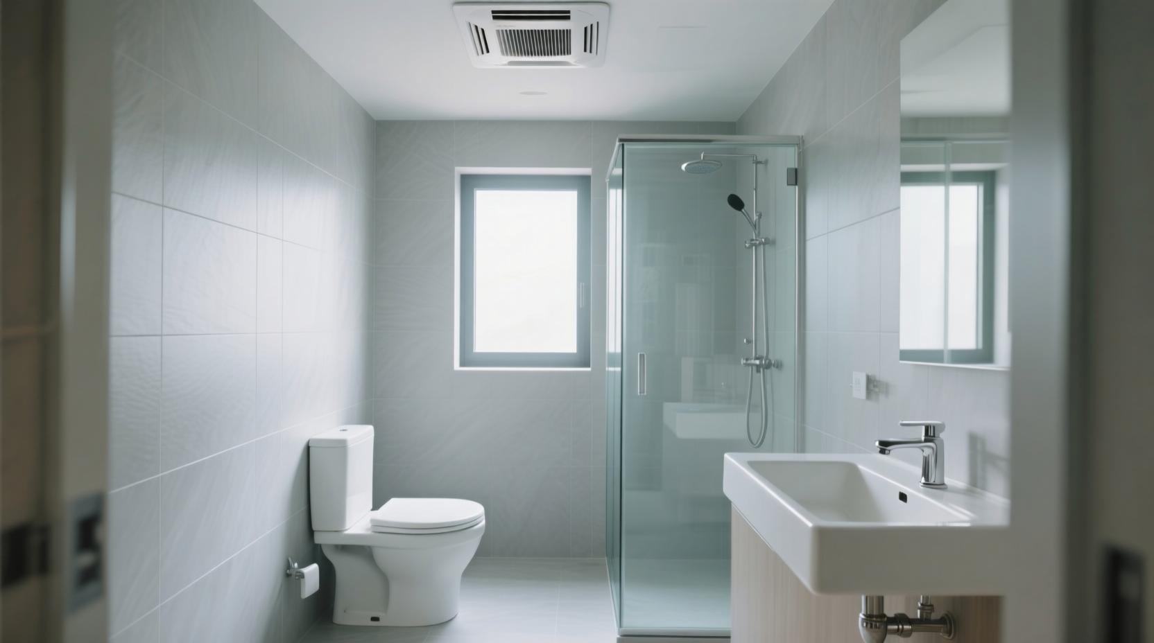 Baño moderno con ventilación adecuada